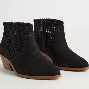 Torrid Black Woven Ankle Boots-Brand New Women’s Size 11